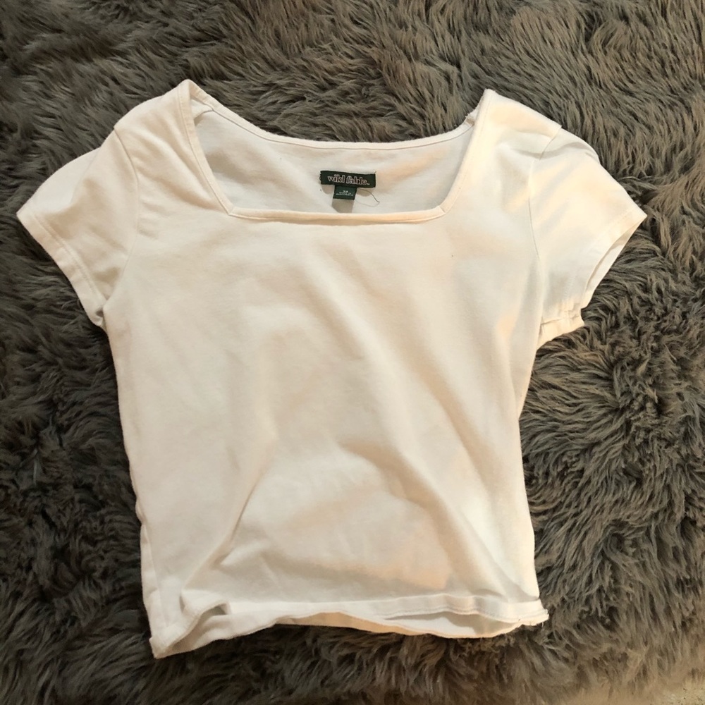 White Short Sleeve Top